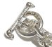 画像7: Half Small Oval & Textured Small Oval Chain Links Necklace [Platinum Finish]