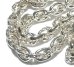 画像5: Half Small Oval & Textured Small Oval Chain Links Necklace [Platinum Finish]