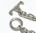 画像4: Half Small Oval & Textured Small Oval Chain Links Necklace [Platinum Finish]