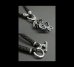 画像4: Snake on skull braid leather necklace (4)