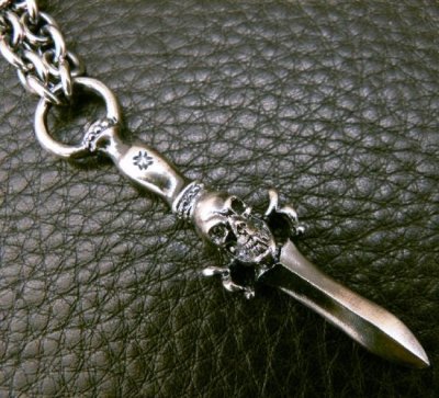 画像10: Quarter Dagger With Skull 6Chain Necklace
