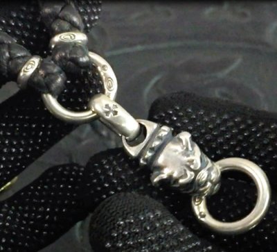 画像4: Half Old Bulldog braid Leather Necklace