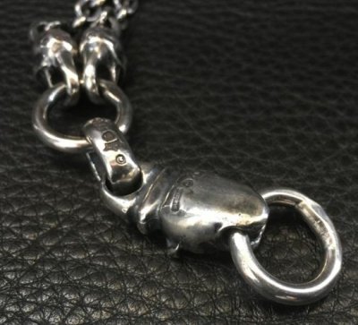 画像8: Half Old Bulldog With 2 Quarter Skulls & 6Chain Necklace