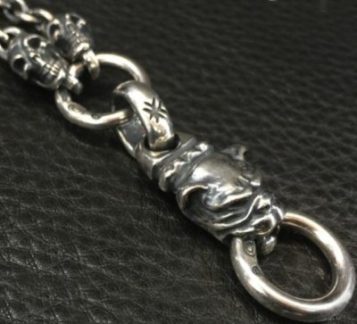 画像4: Half Old Bulldog With 2 Quarter Skulls & 6Chain Necklace