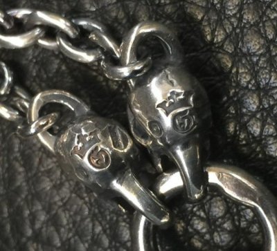 画像12: Half Old Bulldog With 2 Quarter Skulls & 6Chain Necklace