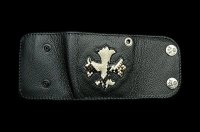 Python Short Cross Inlay Buffalo Half Wallet