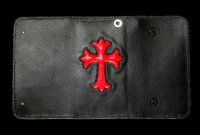 Lizard Cross Inlay Buffalo Long Wallet