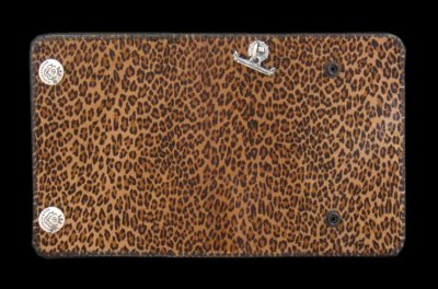 画像1: Unborn Calf Medium Leopard Long Wallet