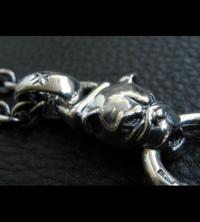 画像14: Bulldog With Single Skull Drop Pendant
