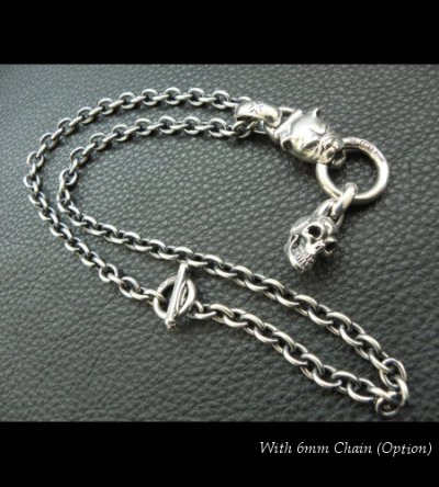 画像18: Bulldog With Single Skull Drop Pendant