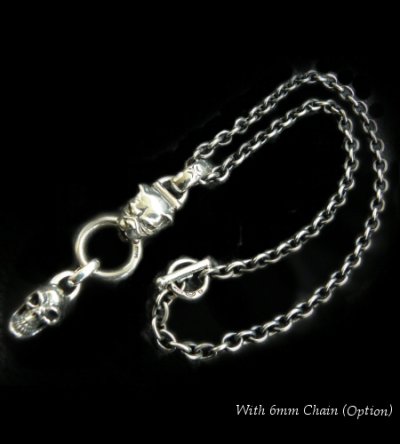 画像17: Bulldog With Single Skull Drop Pendant