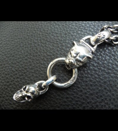 画像3: Bulldog With Single Skull Drop Pendant