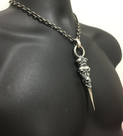 画像16: Triple Skull With Crown Dagger Pendant