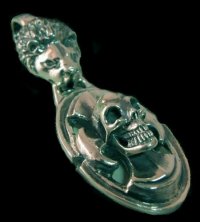 Lion & Battle-Ax On Skull Pendant