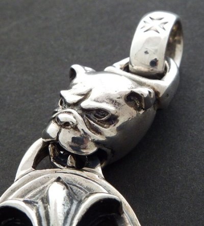 画像4: Bulldog & Cross Oval Pendant