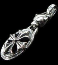 Panther & Cross Oval Pendant