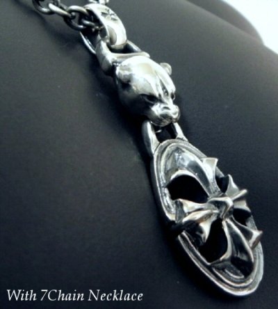 画像7: Panther & Cross Oval Pendant