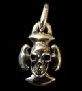 Half Skull On Battle-ax Pendant