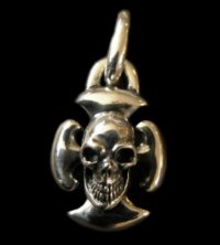 Half Skull On Battle-ax Pendant