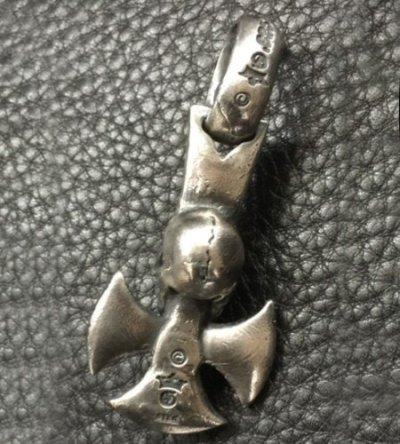 画像8: Round Cross With Skull Pendant