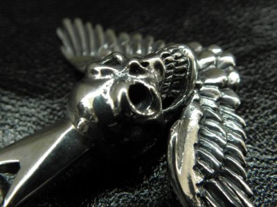 画像8: Wing skull zip pull Pendant