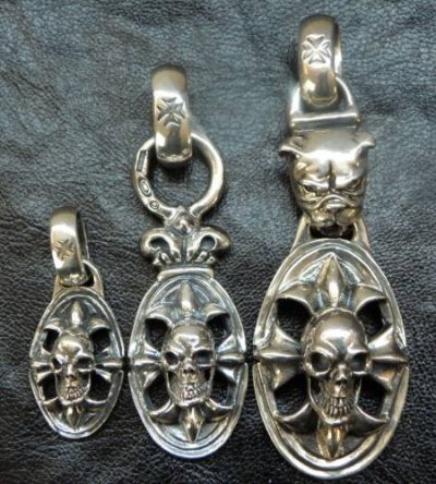 画像6: Quarter Cross Oval On Skull With H.W.O Pendant