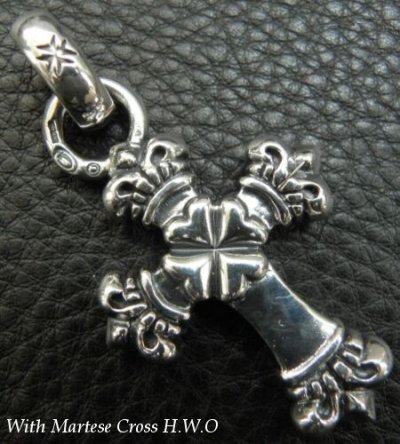 画像4: One Eighth Long 4 Heart Crown Cross With H.W.O Pendant