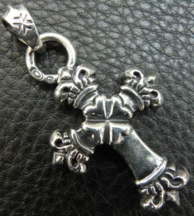 画像6: One Eighth Long 4 Heart Crown Cross With H.W.O Pendant