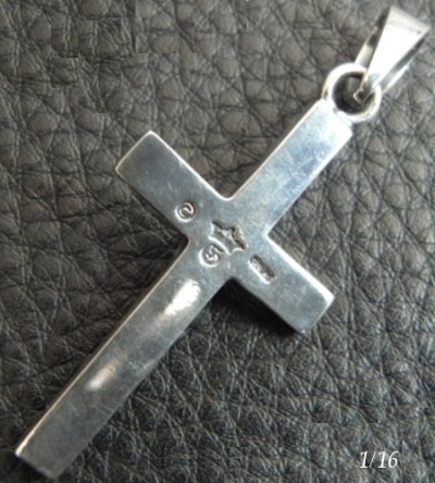 画像5: Skull On Plain Cross Pendant [1/8 , 1/16]