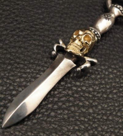 画像6: Gold Skull On Dagger With H.W.O Pendant