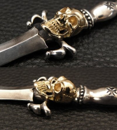 画像3: Gold Skull On Dagger With H.W.O Pendant
