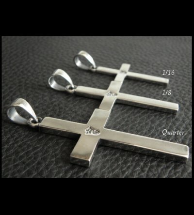 画像4: G&Crown Plain Cross Pendant [Quarter,1/8,1/16]