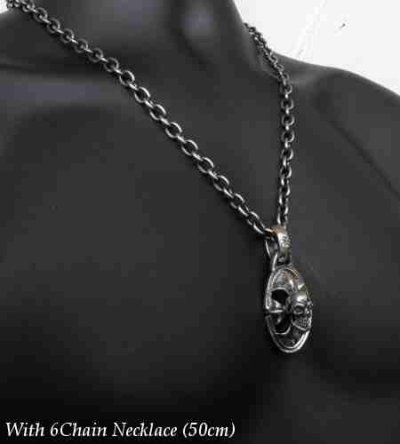 画像8: Skull On Cross Oval With H.W.O Pendant