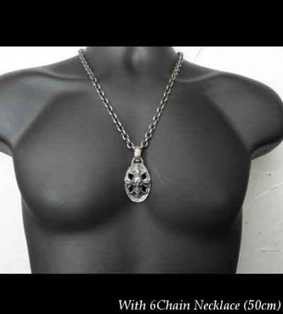 画像10: Skull On Cross Oval With H.W.O Pendant