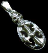 Quarter Skull On Top Battle-Ax With Classic H.W.O Pendant