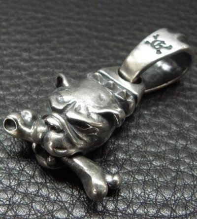 画像4: Old Bulldog With Bone Boat Chain Neck Pendant