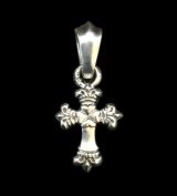 1/64  Long 4 Heart Crown Cross With H.W.O Pendant
