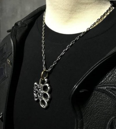 画像6: Knuckle Duster With 18k Gold O-ring Pendant (1/8)