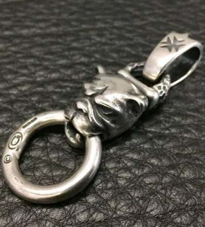 画像4: Bulldog With Chiseled Loop Pendant