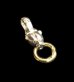 画像1: 1/8 Panther With Gold O-ring Pendant [Platinum Finish] (1)
