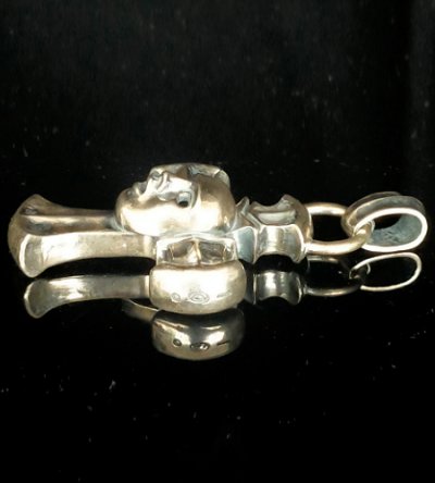 画像7: Face On Battle-Ax Cross With Chevron Bail Pendant