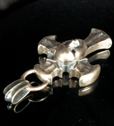 画像3: Face On Battle-Ax Cross With Chevron Bail Pendant