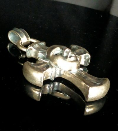 画像8: Face On Battle-Ax Cross With Chevron Bail Pendant