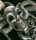 画像6: Skull On Snake Buckle With Heart Pendant