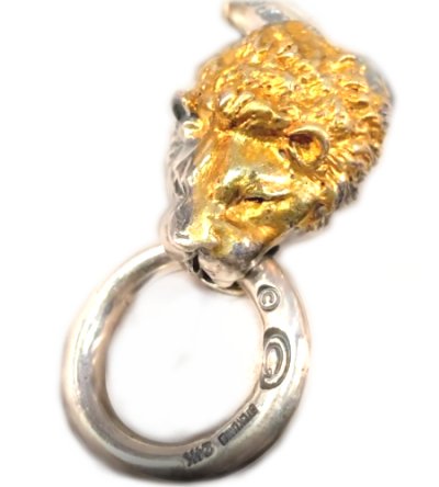 画像1: Pure Gold Wrap Lion Pendant