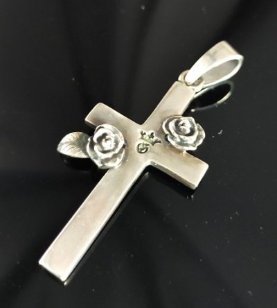 画像3: Plain Cross With Rose Pendant [Small]