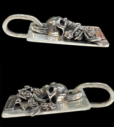 画像6: Single Skull With Rose Dog Tag