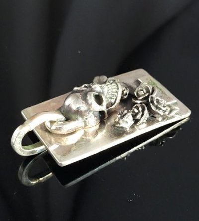 画像8: Single Skull With Rose Dog Tag