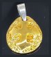 画像1: Pure Gold Wrap 1/16 Reised Cross Chiseled Blob Pendant (1)