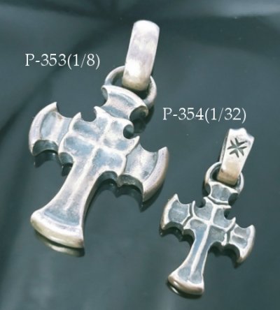 画像6: One Eighth Battle-Ax Cross With H.W.O Pendant